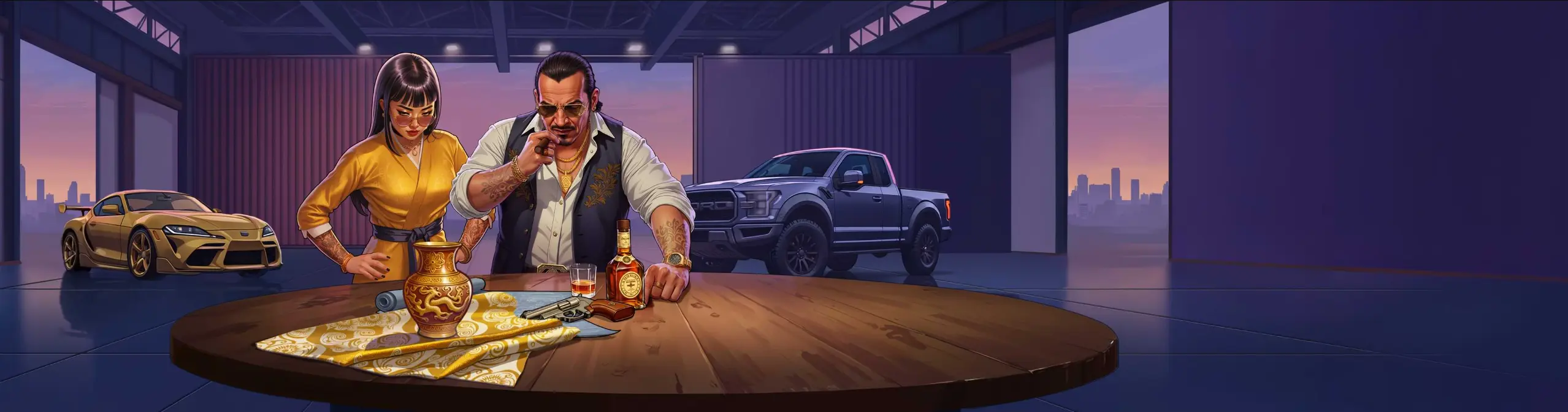 Collecte des prix pour les joueurs VIP au Mafia casino.